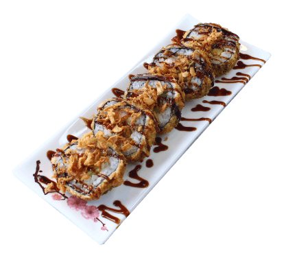 320. Crispy fried Sake roll